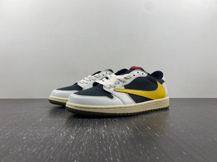 Travis Scott x Air Jordan 1 Low White/Dark Blue/Yellow