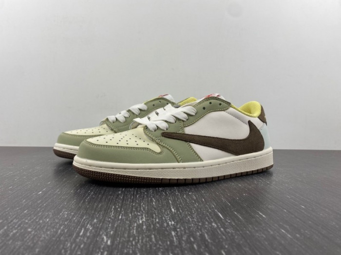 Travis Scott x Air Jordan 1 Low White/Green/Brown DM7866 603