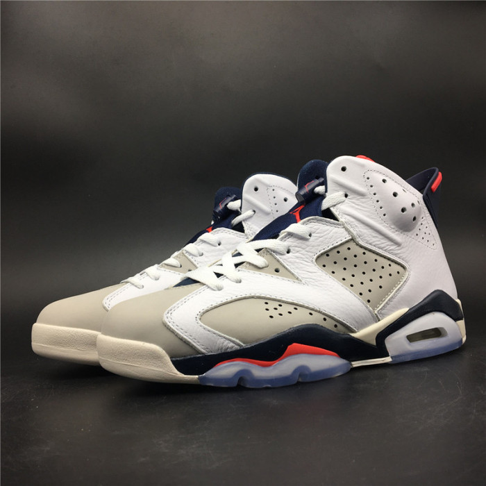 AIR JORDAN 6 RETRO TINKER WHITE/INFRARED 23-NEUTRAL GREY-SAIL 384664-104