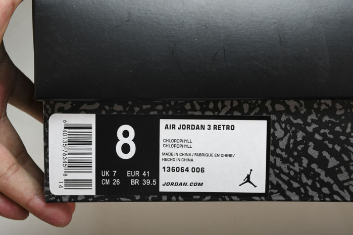 air jordan 3 retro“Ch10rophyll “ 136064-006