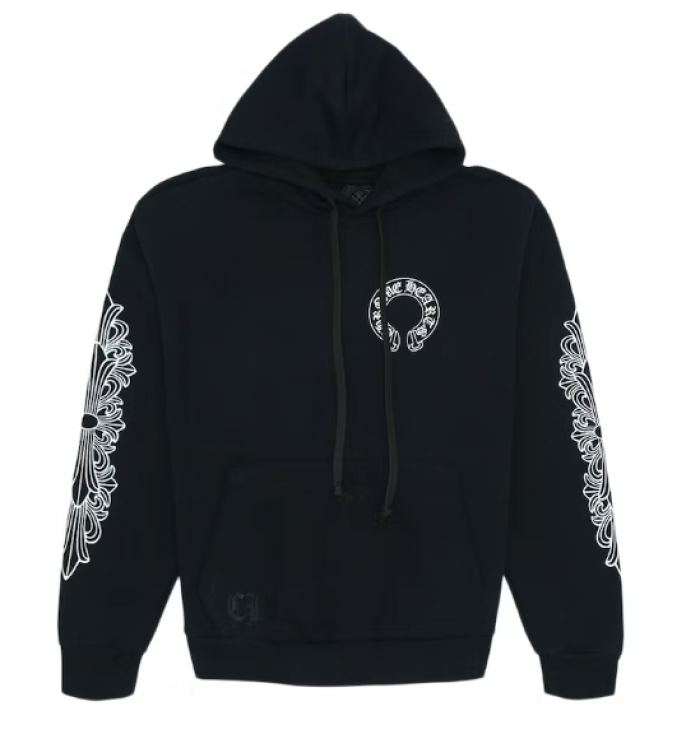 clothes Ch*0me He**ts horse shoe floral hoodie